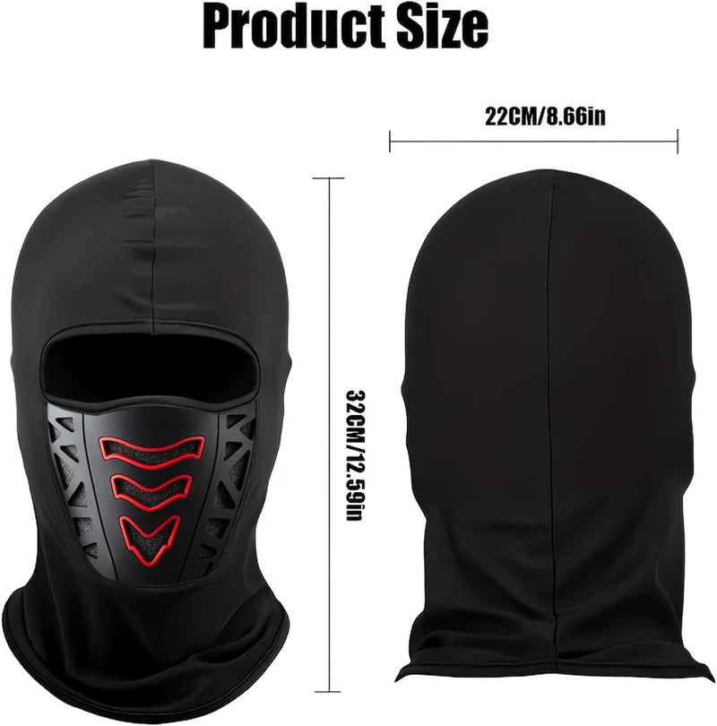 foricom Waterproof Motorcycle Face Mask – Quick-Dry Fabric for Riding, Breathable Balaclava with Eye Opening, Skiing & Outdoor Sports Black - Image 2